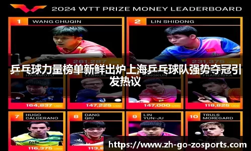 乒乓球力量榜单新鲜出炉上海乒乓球队强势夺冠引发热议